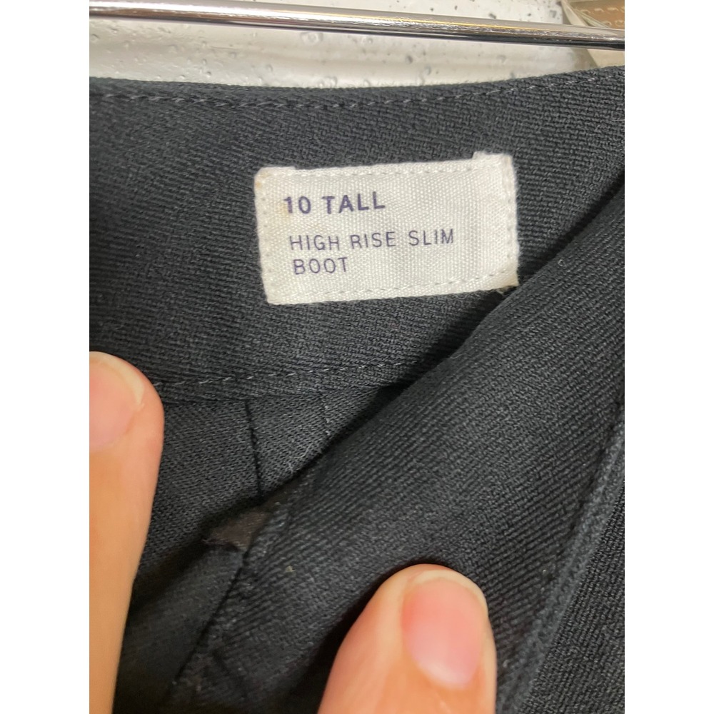 Gap High Rise Slim Boot Pants Women 10 Tall Black NWT Stretch Workwear - Picture 4 of 7